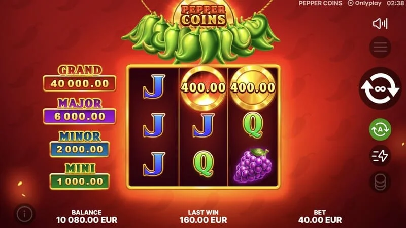 Pepper Coins - κέρματα μπόνους στον γύρο Hold and Win